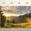 10x8ft Mountain Landscape Backdrop Nature Scenery Sunset Mountains Green Trees Forest Photography Background Camping Theme Decorations Kids Adults Outdoor Portraits Photo Studio Props view 1