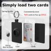 2 Pack Key Card Holder for Tesla & AirTag Case Compatible with Tesla Model 3 Y S X Key Cards Accessories Soft Silicone Protective Case Cover Scratch-Resistant Easy to Install (1 Black) view 3