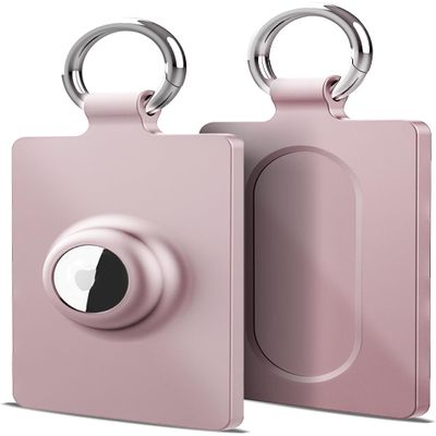 2 Pack Card Holder Case for AirTag & Tesla Key Card Compatible with Tesla Model 3 Y S X Key Cards Accessories Soft Silicone Protective Case Cover Scratch-Resistant Easy to Install (2 Pink)