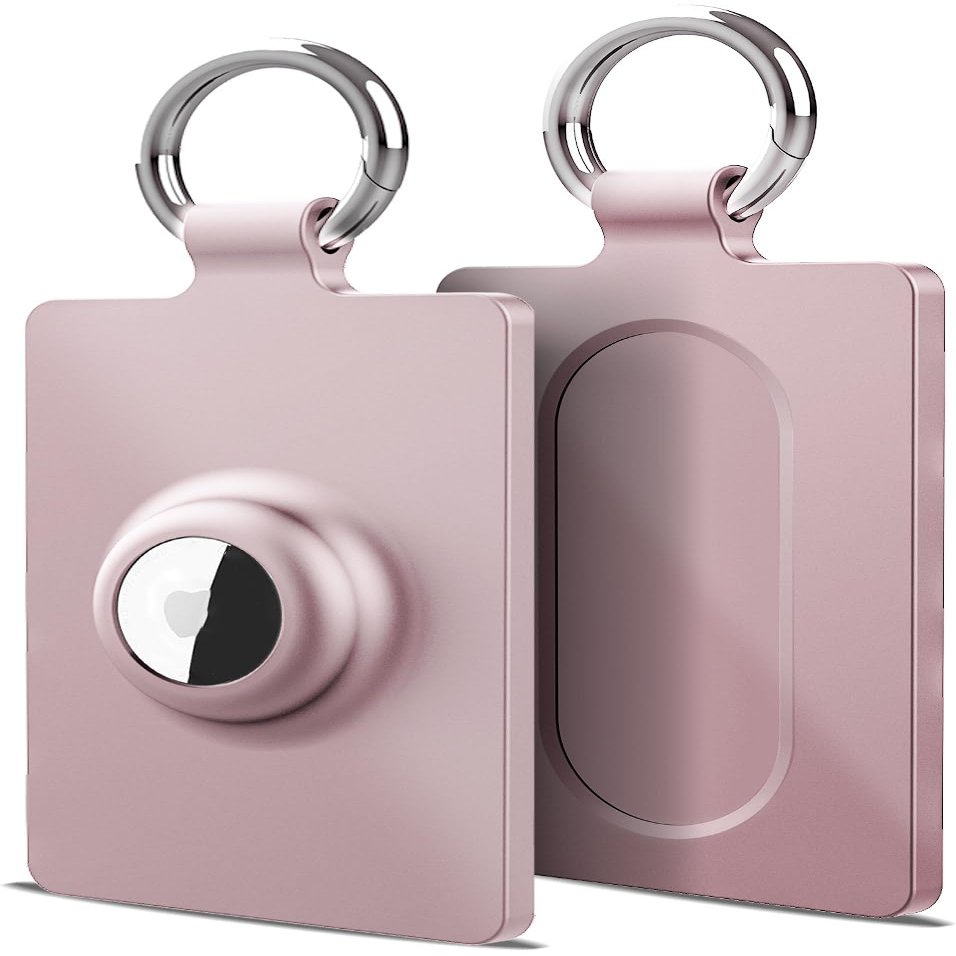 2 Pack Card Holder Case for AirTag & Tesla Key Card Compatible with Tesla Model 3 Y S X Key Cards Accessories Soft Silicone Protective Case Cover Scratch-Resistant Easy to Install (2 Pink)