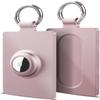2 Pack Card Holder Case for AirTag & Tesla Key Card Compatible with Tesla Model 3 Y S X Key Cards Accessories Soft Silicone Protective Case Cover Scratch-Resistant Easy to Install (2 Pink) view 1