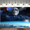 10x6.5ft Outer Space Universe Backdrop Galaxy Moon Earth Surface Photography Background Planet Stars Kids Birthday Party Portrait Decorations Newborn Baby Shower Cosmos Photo Booth Props view 3