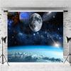 10x6.5ft Outer Space Universe Backdrop Galaxy Moon Earth Surface Photography Background Planet Stars Kids Birthday Party Portrait Decorations Newborn Baby Shower Cosmos Photo Booth Props view 4