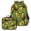 Backpack with Lunch Box Travel Backpack Avocado Lunch Bag & Laptop Backpack Bookbag Insulated Lunchbox Freezable Lunch Bag Waterproof Daypack view 1