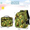 Backpack with Lunch Box Travel Backpack Avocado Lunch Bag & Laptop Backpack Bookbag Insulated Lunchbox Freezable Lunch Bag Waterproof Daypack view 2