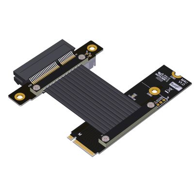 JMT M.2 NVME to PCIE4.0 x4 Signal Extension Cable 64Gbps GEN4 Compatible with 2230 2242 2260 2280 NVMe SSD (M42UF 15CM)