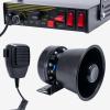JAMTON 200W 12V 9 Tone Emergency Police Siren System, Black Steel Speaker Horn, Handheld Microphone, for Emergency Vehicles Truck Firefighters Ambulance view 1