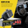 JAMTON 200W 12V 9 Tone Emergency Police Siren System, Black Steel Speaker Horn, Handheld Microphone, for Emergency Vehicles Truck Firefighters Ambulance view 2