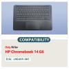 D-KXCPELE Replacement for HP Chromebook 14 G6 CB14G6 CelN4000 15.6" Laptop Upper Case Palmrest Keyboard Touchpad Assembly Part L90459-001 view 2