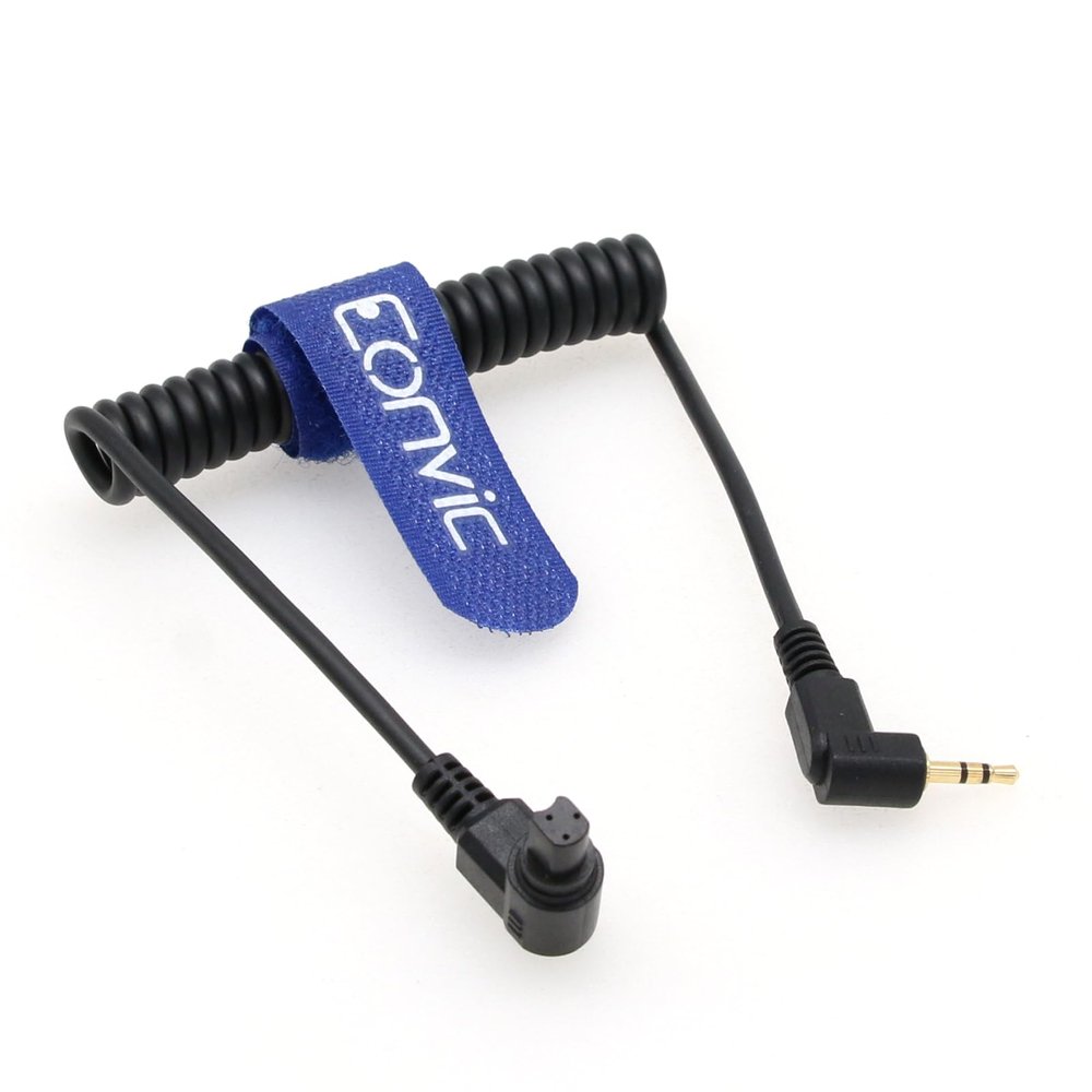 Eonvic 3 Pin Female to 2.5mm Remote Shutter Release Cable for Canon EOS R3 R5C R5 7D 50D 40D 30D 20D 1D (RA 2.5mm to 3pin Female)