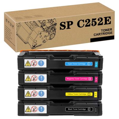 PUCIO 407531 407532 407533 407534 High Capacity Toner Cartridge Compatible for Ricoh SPC252DN SPC252SF SPC262DNw SPC262SFNw Printers 4color