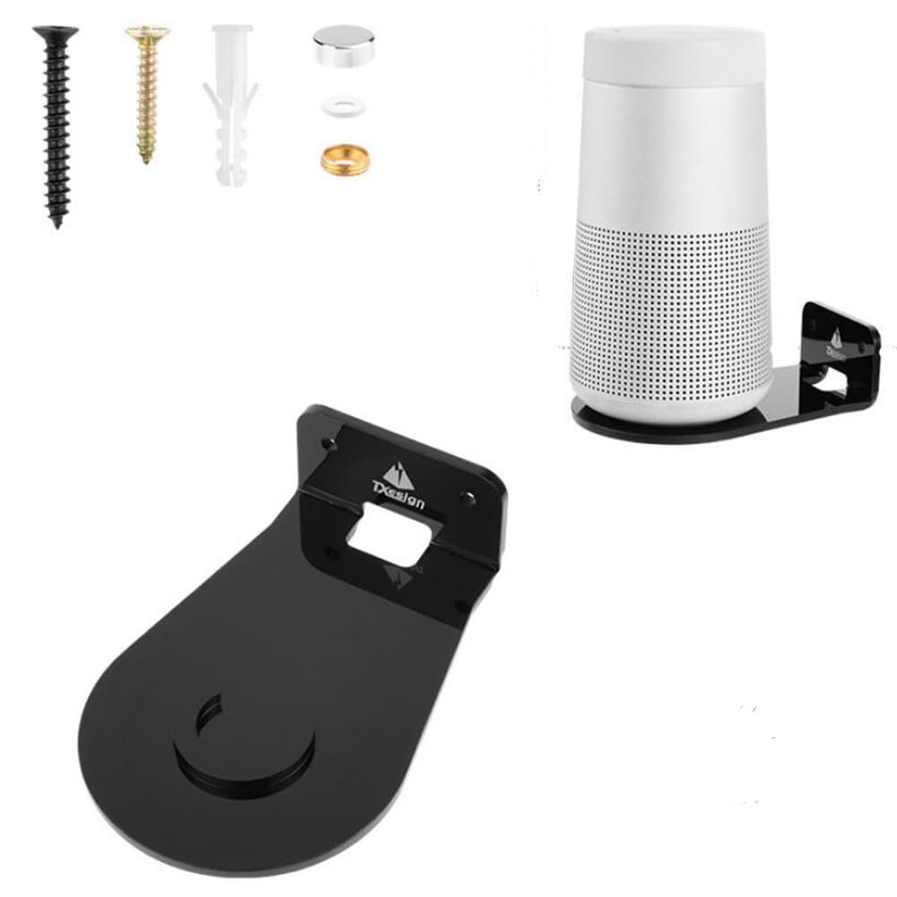 Coyktonty Aluminium Wall Bracket/Wall Mount Bracket for Bose soundLink Revolve Speakers,Duty Speaker Mount Mounting Brackets (Black)