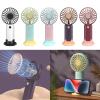 BWANGIAO USB Rechargeable Fan USB Fan, Lightweight &Convenient Handheld Fan Pocket Fan Hand Fan for Travel USB Charging Fan view 2