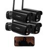 LaView Outdoor Security Cameras 3K 5MP HD,Cameras for Home Security with AI Human Detection,IP65 Waterproof,2-Way Talk,Clear Night Vision,2.4G WiFi,SD Card Slot&US Cloud Storage,Work with Alexa(4pcs) view 1