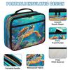 Backpack with Lunch Box Travel Backpack Marine Animal Turtle Lunch Bag & Laptop Backpack Bookbag Insulated Lunchbox Freezable Lunch Bag Waterproof Daypack view 4