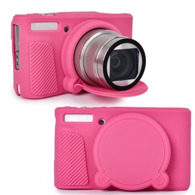 Rieibi SX740 Camera Case,Silicone Case for Canon powershot SX740/SX730 Camera,Silicone Protective Cover Compatible with Canon SX730/SX740 HS Digital Camera - rose red