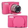 Rieibi SX740 Camera Case,Silicone Case for Canon powershot SX740/SX730 Camera,Silicone Protective Cover Compatible with Canon SX730/SX740 HS Digital Camera - rose red view 1