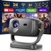 4K Smart Projector with 5G WiFi and Bluetooth 5.2, 600 ANSI Portable Projector with Built in App, 1080P Outdoor Movie Projector with 4P4D Correction, Max 220" Compatible with iPhone/Android/TV Stick view 1