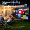 4K Smart Projector with 5G WiFi and Bluetooth 5.2, 600 ANSI Portable Projector with Built in App, 1080P Outdoor Movie Projector with 4P4D Correction, Max 220" Compatible with iPhone/Android/TV Stick view 2