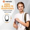 Wensdo 50 Pack Classroom Headphones Bulk for School Kids Students, Wholeslae Wired Durable Earphones Class Set for Children Toddler Teens Boys Girls and Adult (HY857,50 Black) view 2