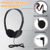Wensdo 50 Pack Classroom Headphones Bulk for School Kids Students, Wholeslae Wired Durable Earphones Class Set for Children Toddler Teens Boys Girls and Adult (HY857,50 Black) view 3