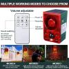 Qualirey 4 Pcs Solar Outdoor Motion Sensor Alarm Animal Deterrent Gunshot Sound Dog Barking 130db Loud Noise Maker 3 Modes with USB Remote Control, Support Recording and Volume Adjustment (Red) view 4