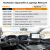 MELIPRON Truck Laptop Mount Fit for 19-26 Chevy Silverado, Tahoe, GMC Sierra, No-Drilling Vehicle-Specific Laptop Holder with Cooling Fan Adjustable Height for Work on The Go view 2