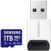 Samsung PRO Plus (2024) microSD Card + USB Card Reader, 1TB, UHS-I U3, Full HD & 4K UHD, 180MB/s Read, 130MB/s Write, Memory Card for Smartphone, Action Cam, Handheld Console, MB-MD1T0SB/WW view 1