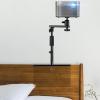 DAWASAPAT Plug-in Bed Sofa Projector Stand, Height Adjustable Mount Base, 360 Rotation, Two Installation Methods, Universal Bedside Bracket Holder Compatible with Most Projectors with Cable Ties