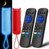 (2+2 Packs) Replacement Remote for Roku TV with Soft Protective Silicone Cover(Glow in The Dark), Universal Remote for TCL Roku/Hisense Roku/Onn Roku/Sharp Roku/Element Roku/Philips Roku Smart TV view 1
