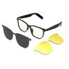 CatXQ Smart Bluetooth Glasses for Men Women | Auto Switch | Blue Light Blocking & Polarized Sunglasses & Night Vision Lens - Black view 1