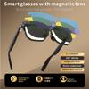 CatXQ Smart Bluetooth Glasses for Men Women | Auto Switch | Blue Light Blocking & Polarized Sunglasses & Night Vision Lens - Black view 2