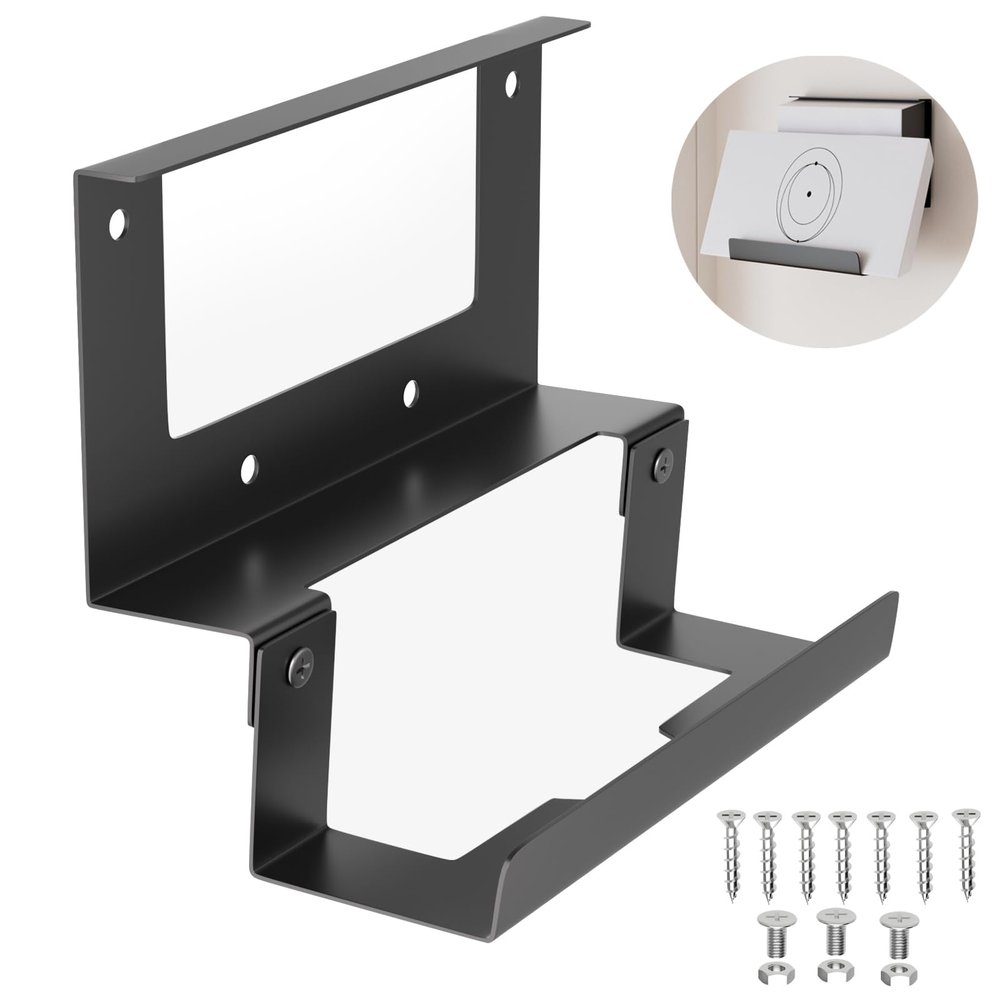 Starlink Gen 3 Router Mount 2 in 1 Router Wall Mount and Power Supply Holder for Starlink V3 Metal Wall Mount Kit for RVs,Boats,Home,Office,Black