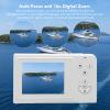 GOWENIC Smart Digital Camera, 4K 68MP, 2.4 Inch Screen, 16X Zoom, Auto Focus, Prevents Shake, Continuous Vlogging Camera with Built in Fill Light for Recording Life (White) view 3