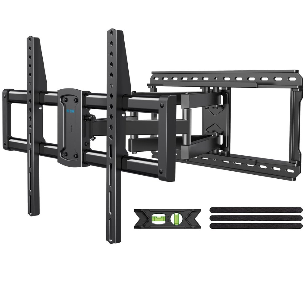 USX STAR 37-97 inch Heavy Duty Full Motion TV Wall Mount, Fits 24" Wood Studs, Wall Mount tv Bracket with Smooth Swivel, Tilt, Extension, Hold up to 150lbs, Max VESA 600x400 mm, Fit Most 75 85 90+ TVS