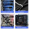 Buckle Self-Locking Premium Nylon Cable Wire Ties, Adjustable Zip Ties Straps Fastening Loop Reusable Plastic Nylon Cable Ties, Color Releasable Cable Zipper Cable Ties (200pcs-Mix,8 * 500mm) view 3