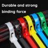 Buckle Self-Locking Premium Nylon Cable Wire Ties, Adjustable Zip Ties Straps Fastening Loop Reusable Plastic Nylon Cable Ties, Color Releasable Cable Zipper Cable Ties (200pcs-Mix,8 * 500mm) view 4