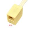 Coorle One Way Telephone Splitters RJ25 Male to Female Cable 6P6C Telephone Wall Adaptor Separator Beige for Landline 10-Pack view 4