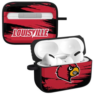 Affinity Bands Louisville Cardinals HDX Case Cover Compatible with Apple AirPods Pro 1 & 2 (Paint Stripe)