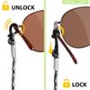 SIGONNA Eyeglasses String Holder Strap Cord - Eyeglass Chain for Men Women - Glasses Lanyard Holders Around Neck - Sports Eye Glass Straps Sunglass Retainer - 5 Cords Brown view 2