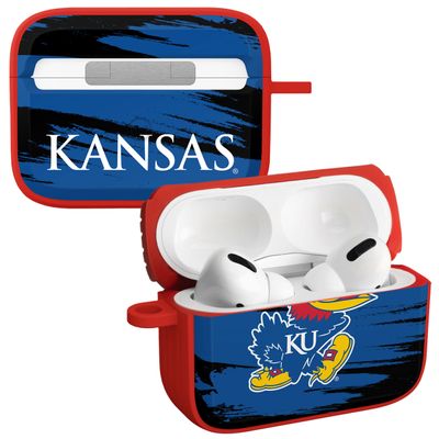 Affinity Bands Kansas Jayhawks HDX Case Cover Compatible with Apple AirPods Pro 1 & 2 (Paint Stripe)