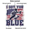 (3 PCs) I Got You Blue Baseball Softball Catcher Helmet Vinyl 2 Inches Stickers view 4