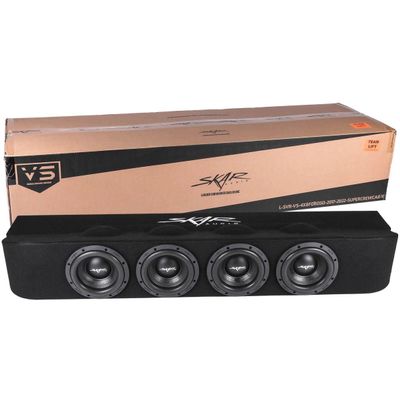 Skar Audio Quad 8" Loaded SVR Series Ported Subwoofer Enclosure Compatible with 2017-2025 Ford Super Duty (F-250/350/450) SuperCrew Cab Trucks