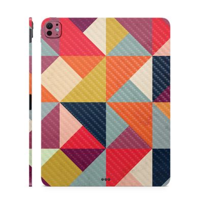 Carbon Fiber Skin Compatible with Apple iPad Pro 11 (M4) 2024 - Bright and Happy - Premium 3M Vinyl Protective Decal Cover - Easy to Apply | Crafted in The USA by MightySkins