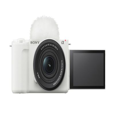 Sony Alpha ZVE10 II - APS-C Interchangeable Lens Mirrorless Content Creators Camera - White - with Lens