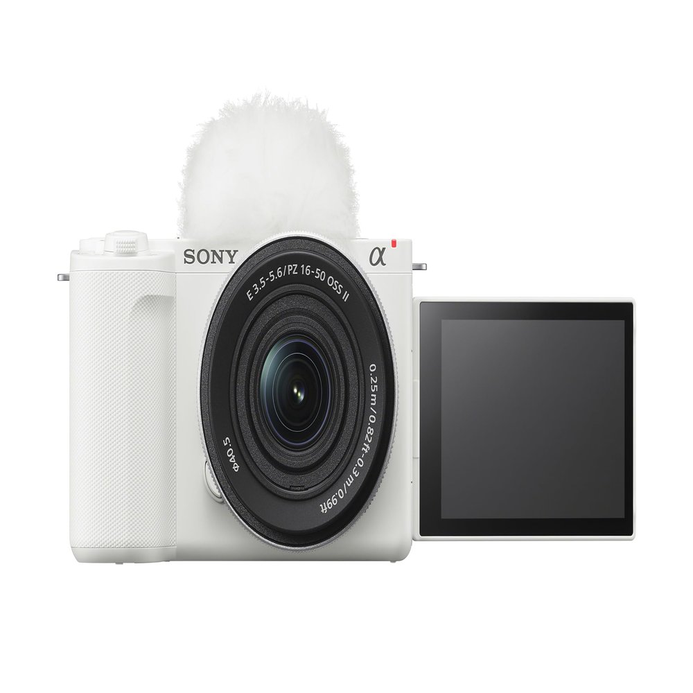 Sony Alpha ZVE10 II - APS-C Interchangeable Lens Mirrorless Content Creators Camera - White - with Lens