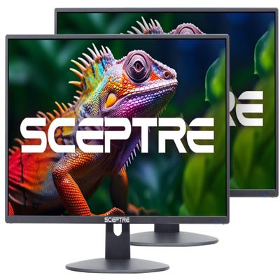 2X Pack - 24 Inch Monitor FHD 100Hz Computer Monitor, HDMI X2 VGA 99% sRGB Build-in Speakers, Wall Mount, Tilt, Professional and Gaming Monitor  Machine Black, 2X Pack