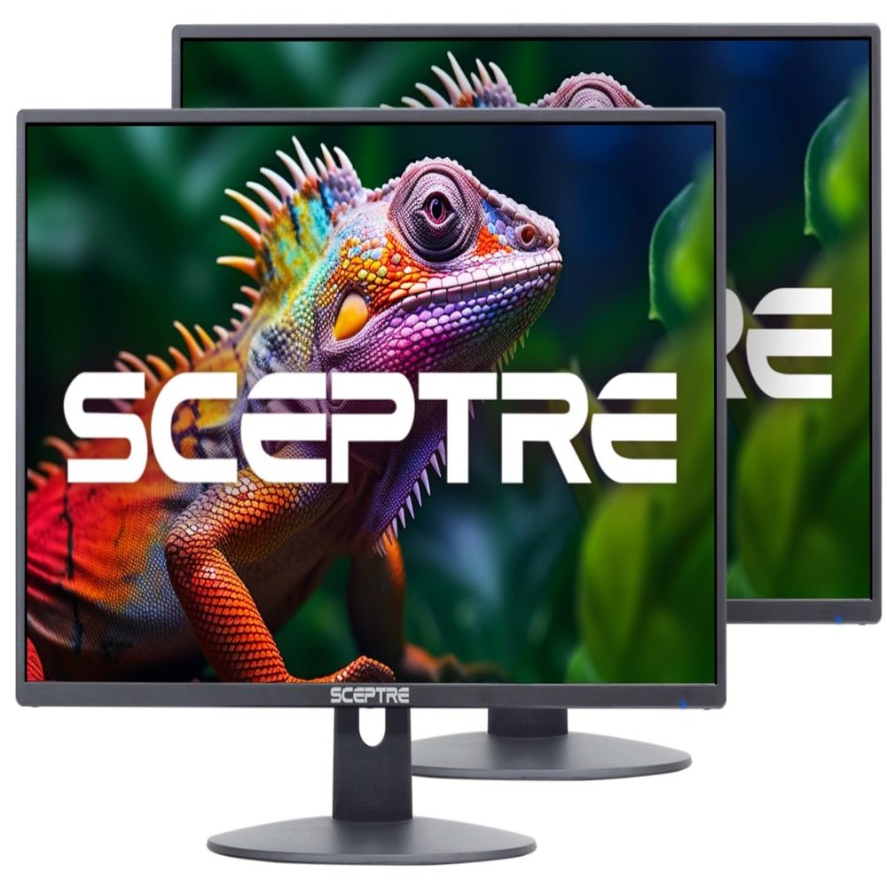 2X Pack - 24 Inch Monitor FHD 100Hz Computer Monitor, HDMI X2 VGA 99% sRGB Build-in Speakers, Wall Mount, Tilt, Professional and Gaming Monitor  Machine Black, 2X Pack