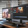 2X Pack - 24 Inch Monitor FHD 100Hz Computer Monitor, HDMI X2 VGA 99% sRGB Build-in Speakers, Wall Mount, Tilt, Professional and Gaming Monitor  Machine Black, 2X Pack view 2