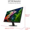 2X Pack - 24 Inch Monitor FHD 100Hz Computer Monitor, HDMI X2 VGA 99% sRGB Build-in Speakers, Wall Mount, Tilt, Professional and Gaming Monitor  Machine Black, 2X Pack view 3